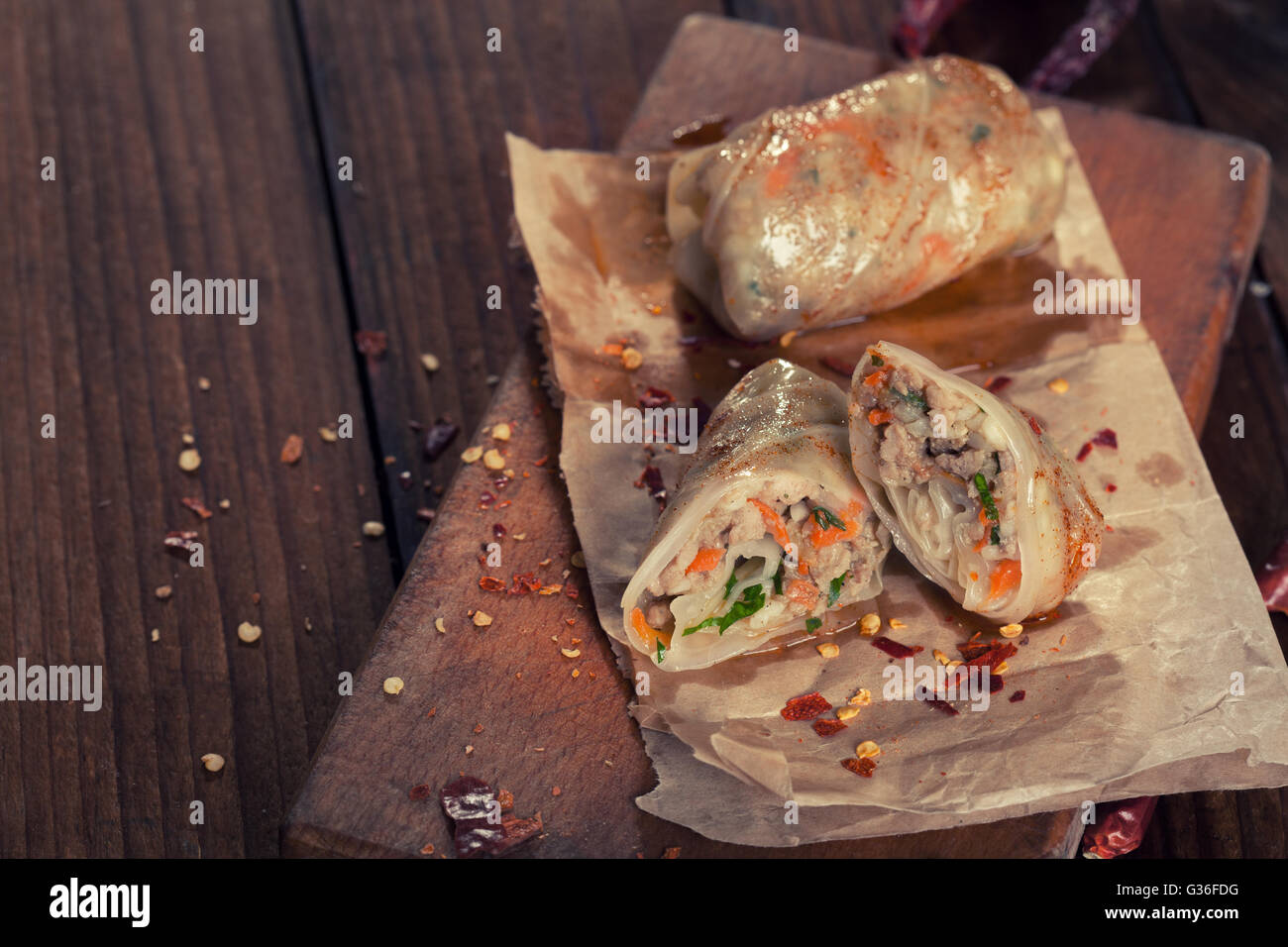 Stuffed Beef Cabbage Rolls Stock Photo - Alamy
