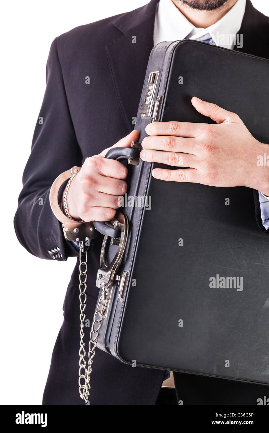 Handcuffs attached to briefcase hires stock photography and images Alamy