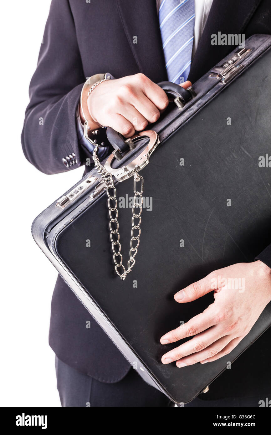 Handcuffs attached to briefcase hires stock photography and images Alamy