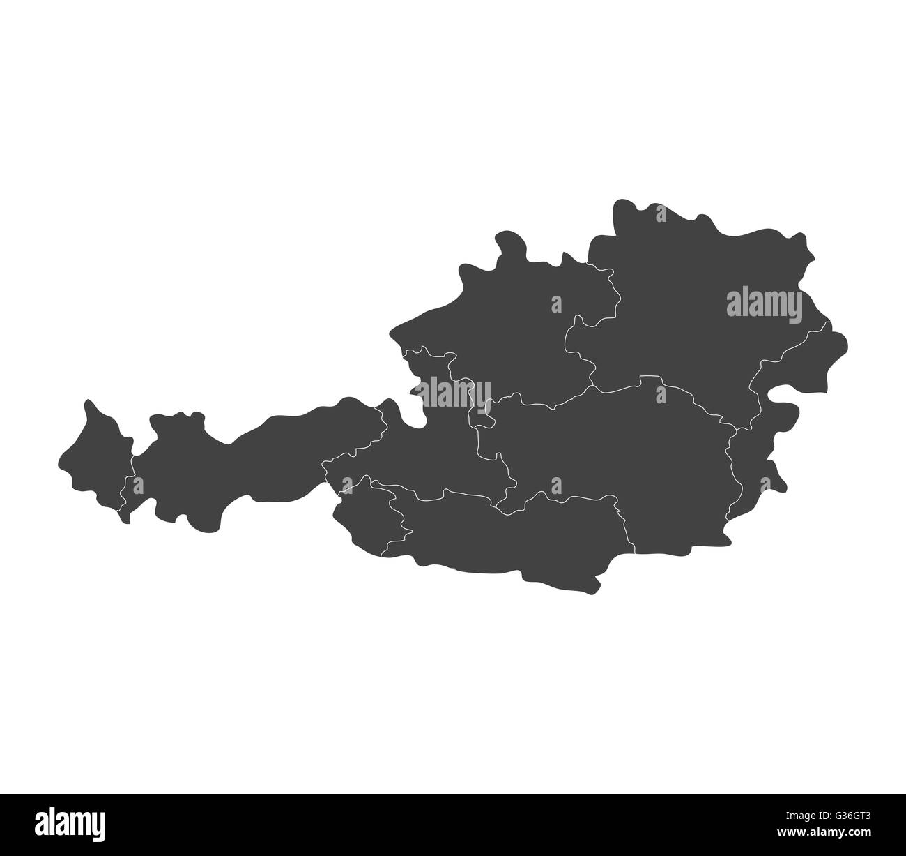 austria map with regions Stock Photo Alamy