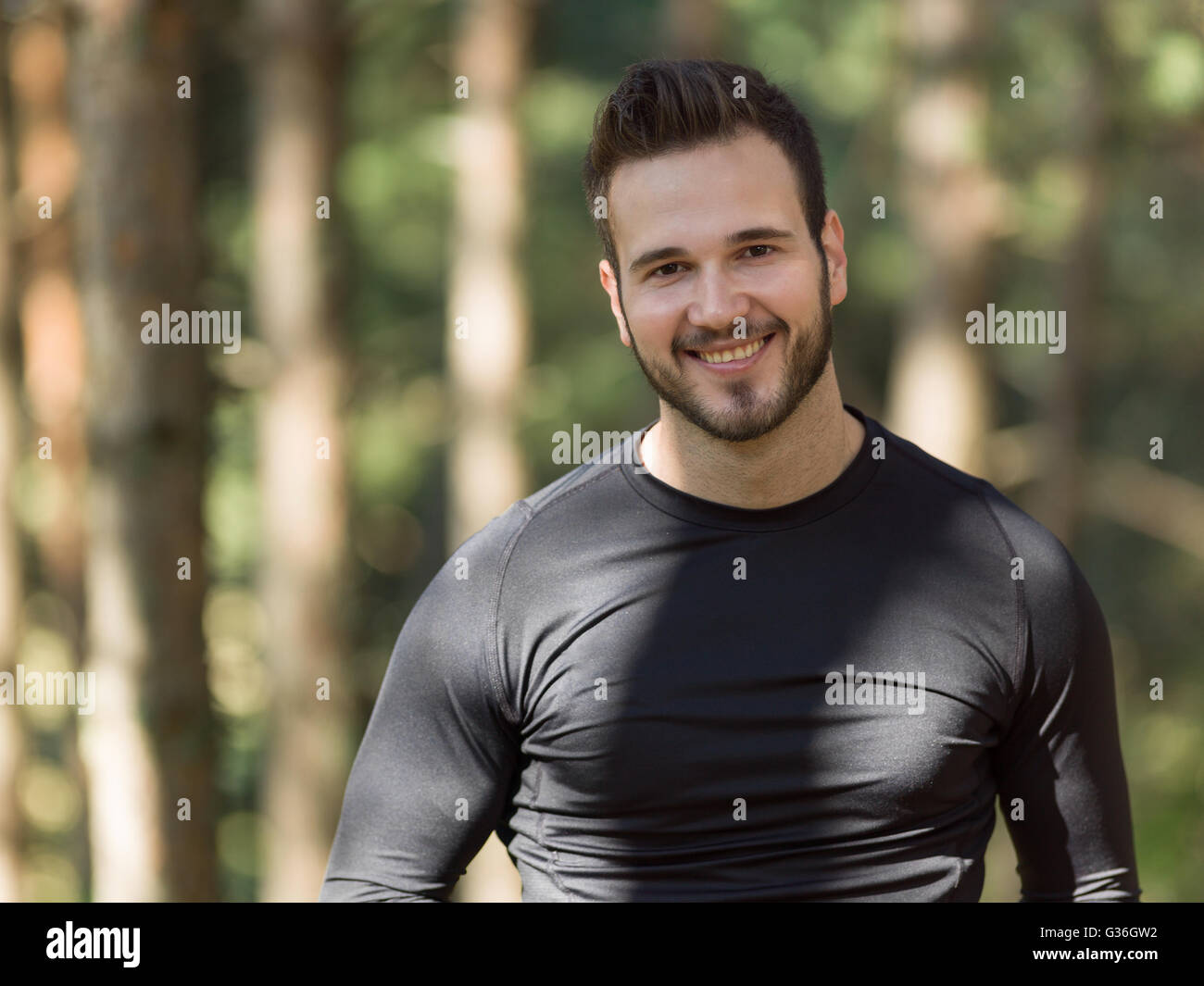 Handsome muscular fit young man hi-res stock photography and images - Alamy