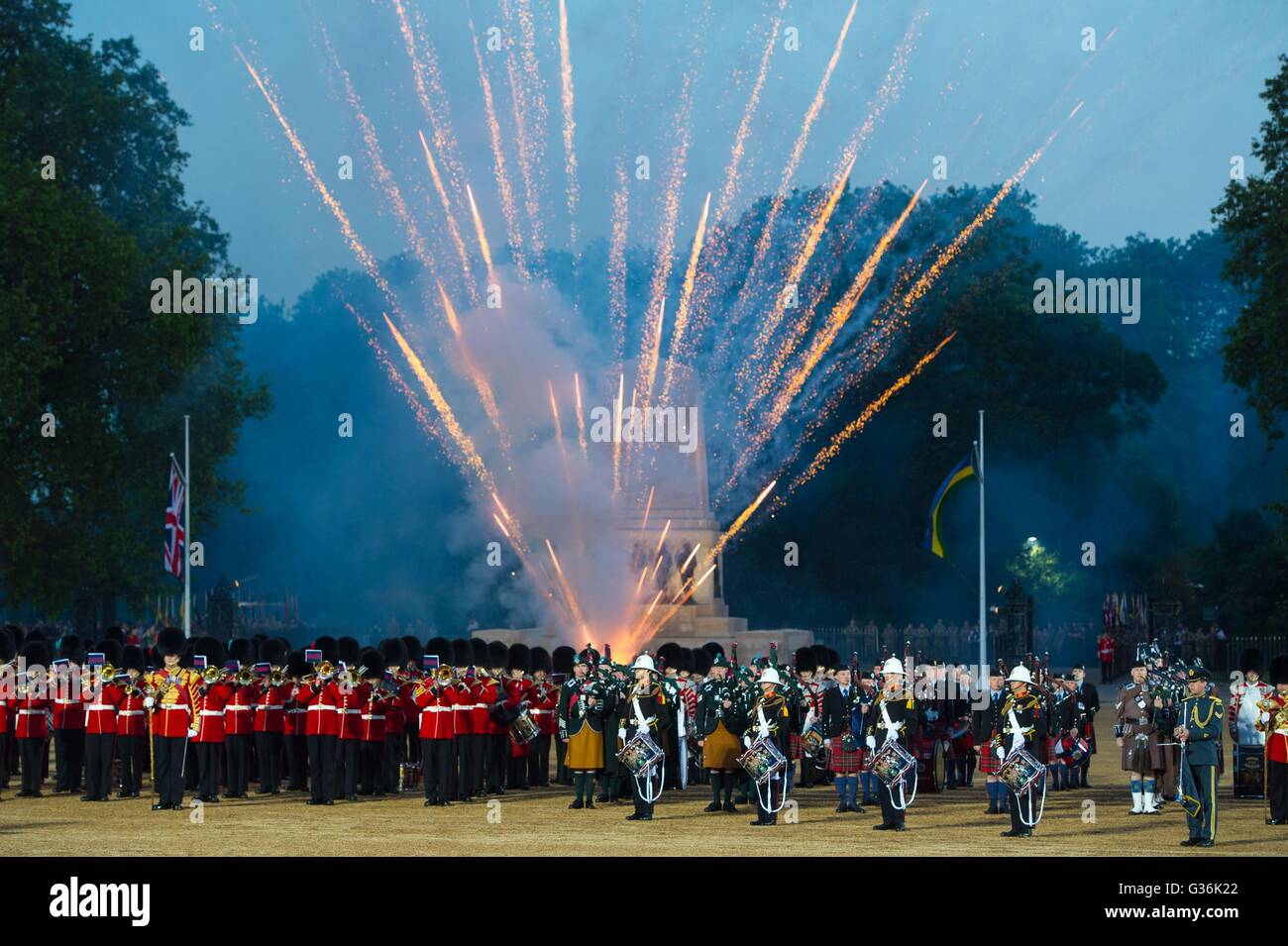 The Massed Bands of the Household Division during the Beating Retreat