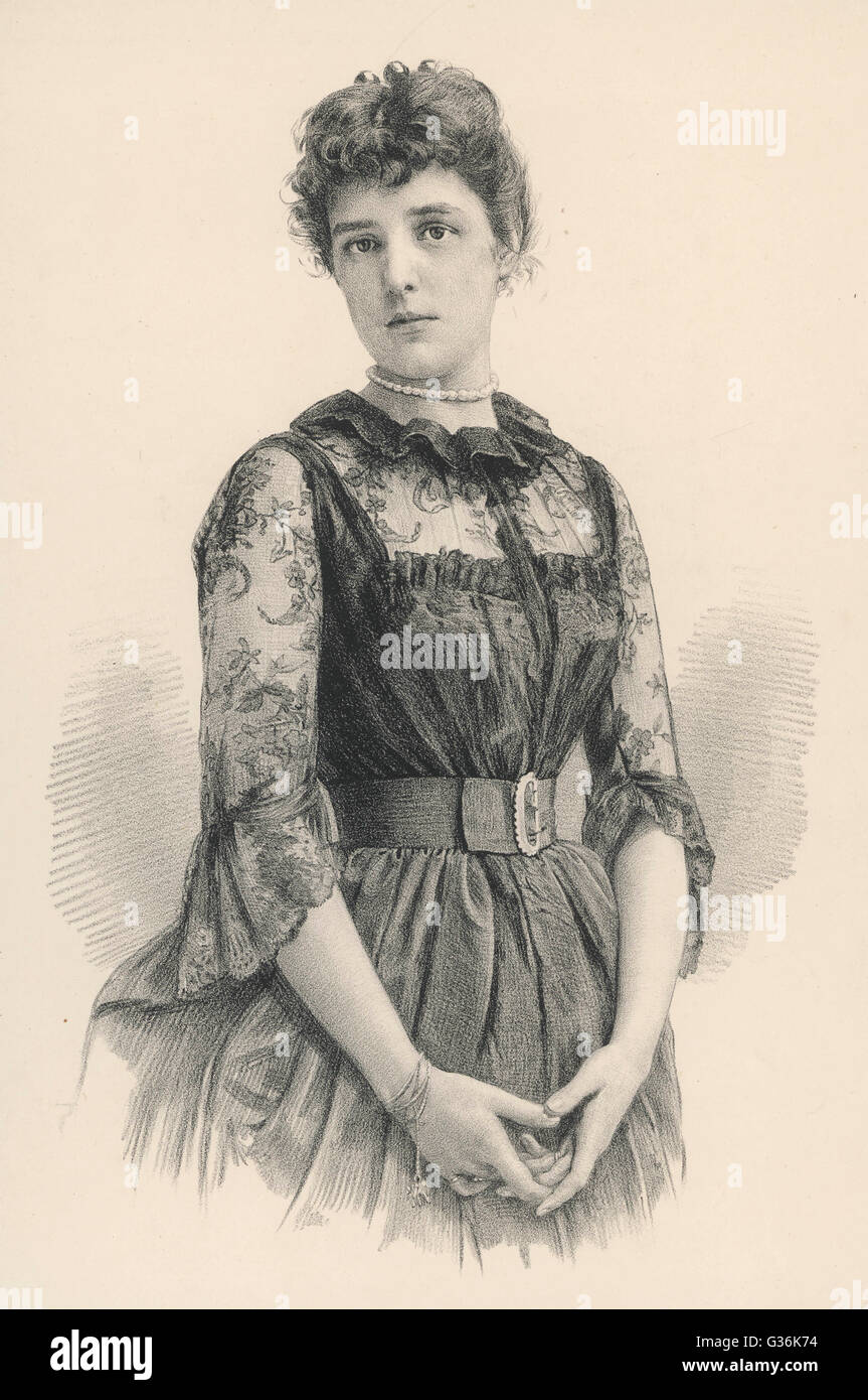 Jennie Churchill 1887 Stock Photo
