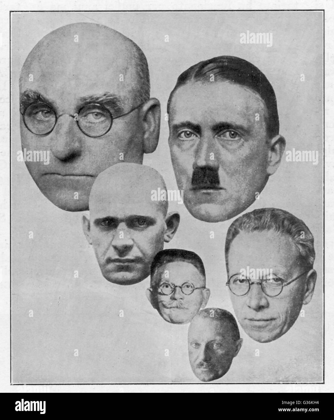 Adolf Hitler and Nazi party leaders Stock Photo