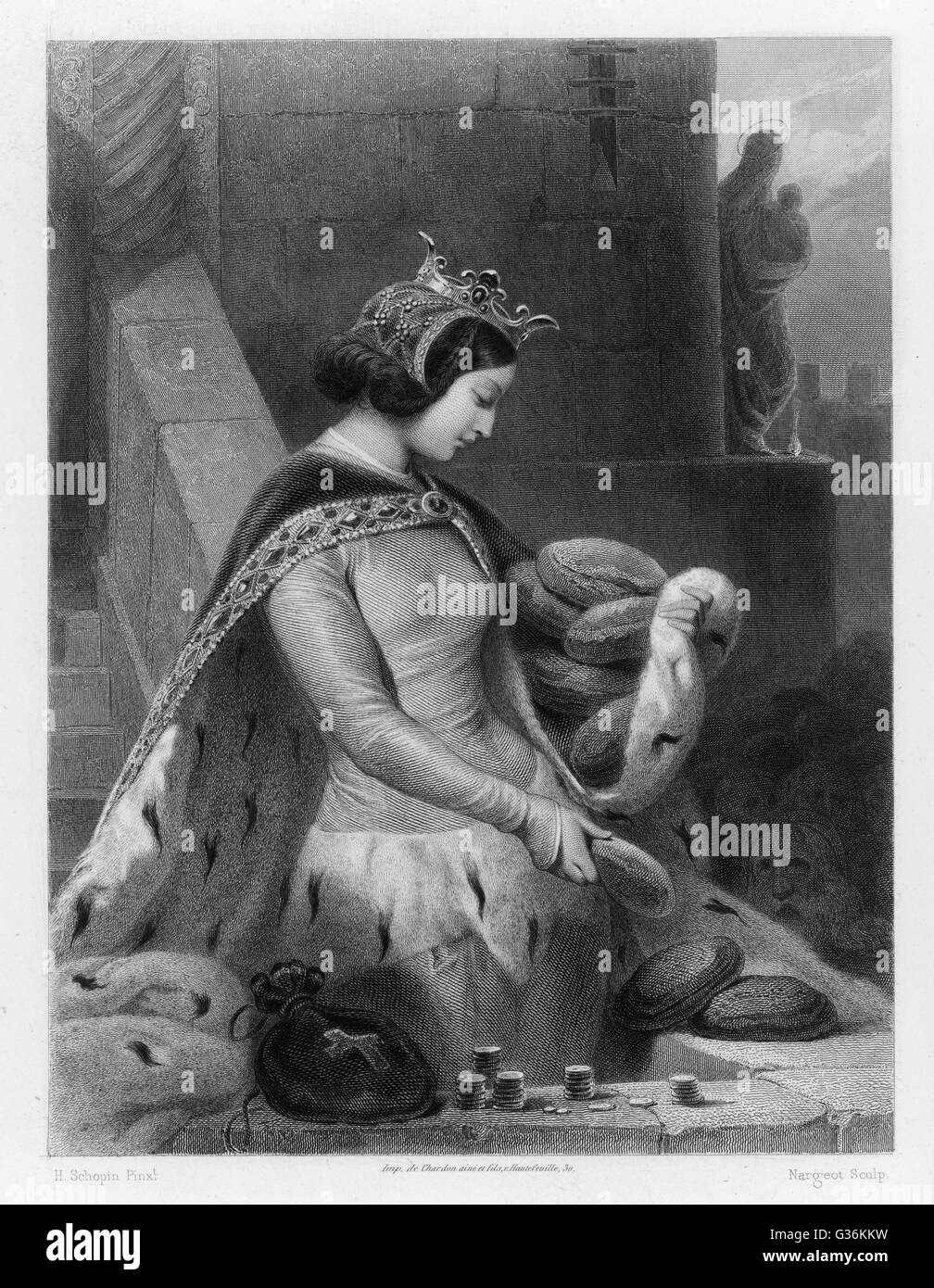 Saint Bathilde, died 680AD. Englishwoman who married Clovis II of ...