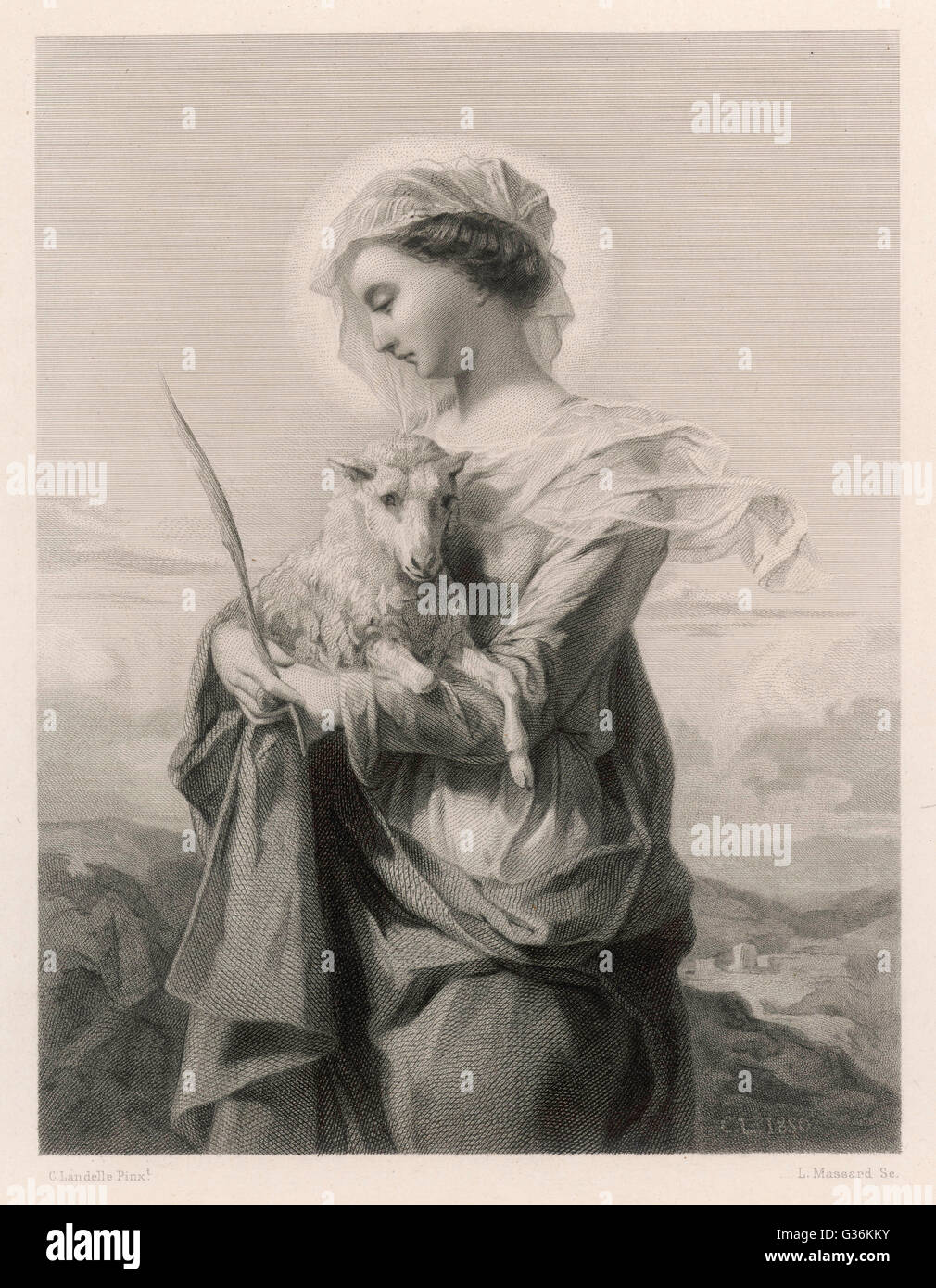 Saint Agnes (?292305?) Roman virgin, martyr Stock Photo Alamy