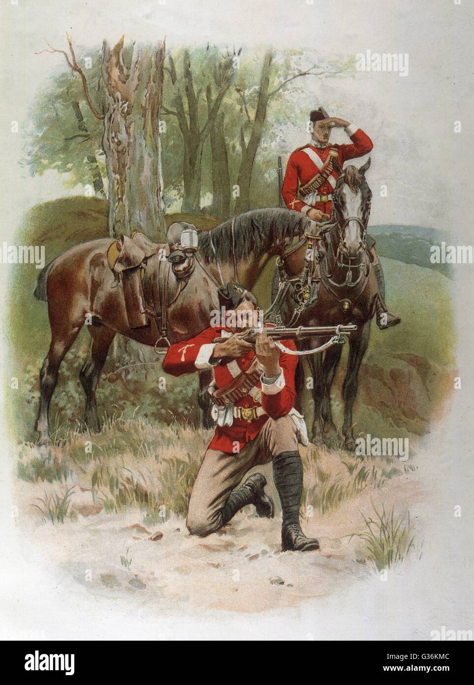 19th century British mounted infantry Stock Photo Alamy