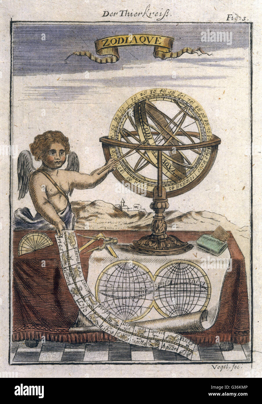 Allegory of the Zodiac Stock Photo