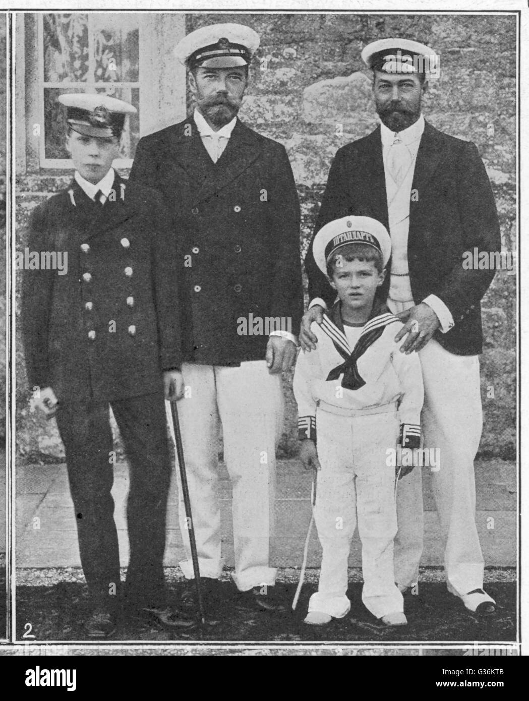 NICOLAS II WITH SONS Stock Photo