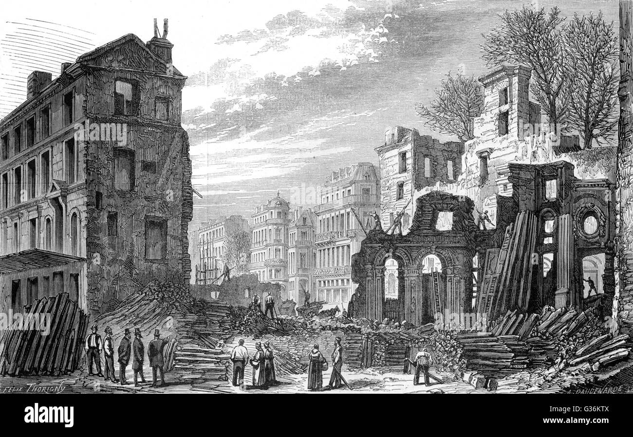 Paris boulevard 19th century Black and White Stock Photos Paris boulevard 19th century Black and White Stock Photos