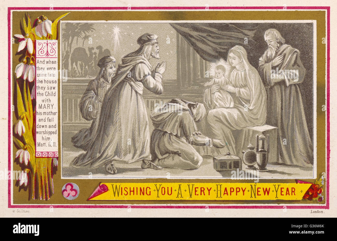 Christmas nativity scene with the three wise men Stock Photo - Alamy