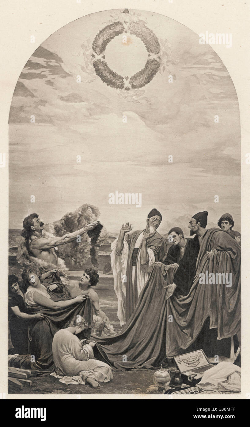 Phoenican merchants Stock Photo