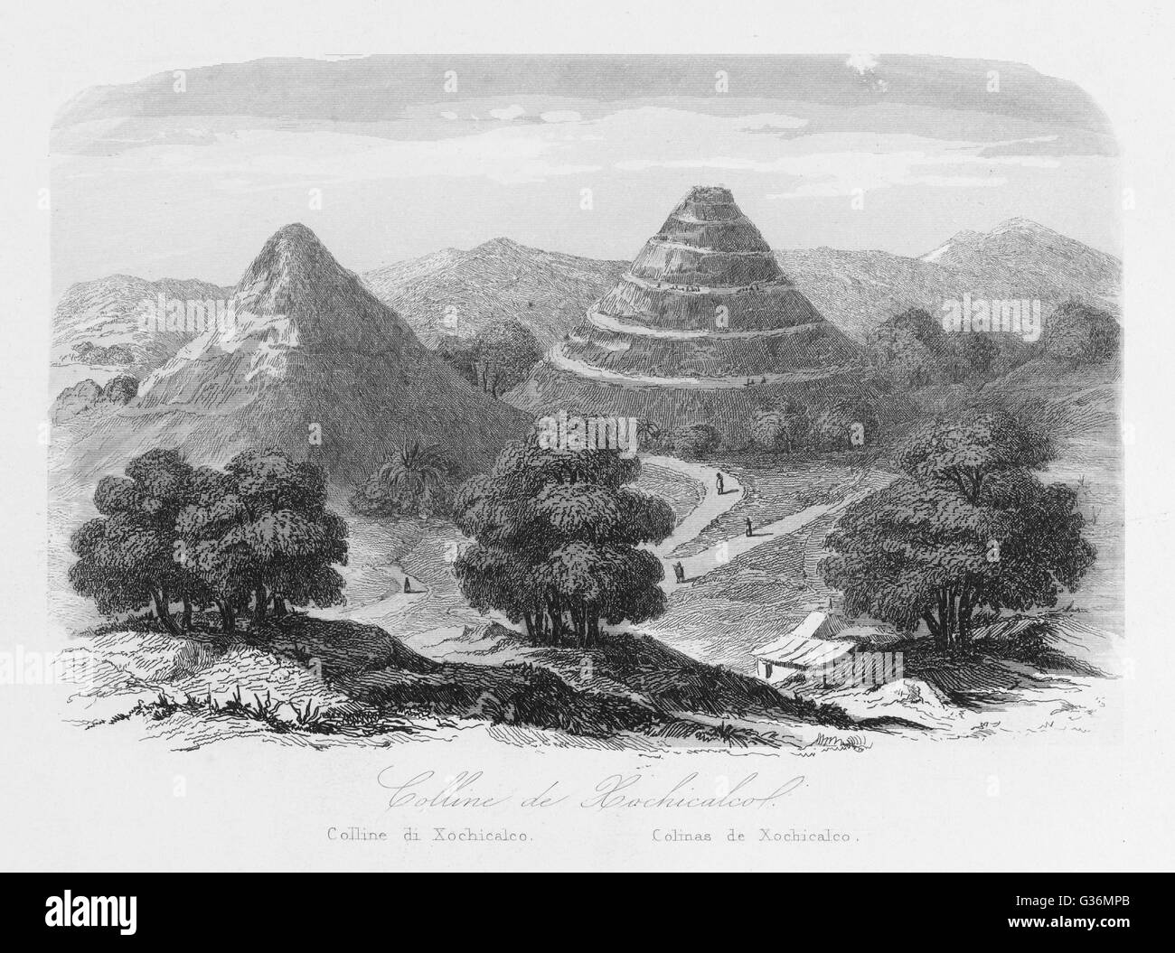 The mound at xochicalco Black and White Stock Photos & Images Alamy