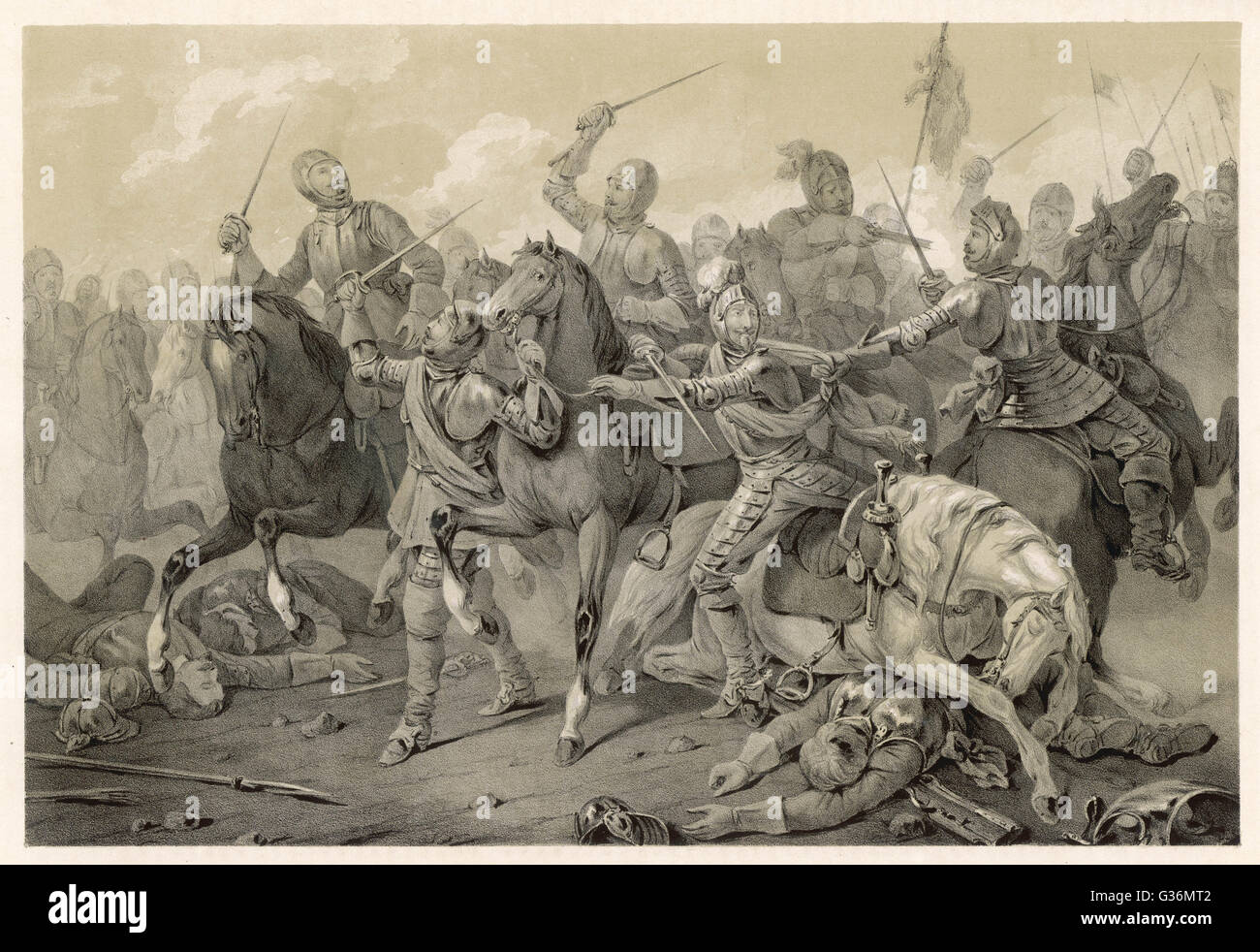 Battle of Lutter, Thirty Years War Stock Photo