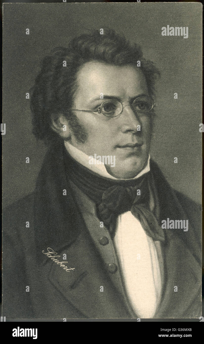 Franz Schubert (1797-1828) Austrian musician Stock Photo