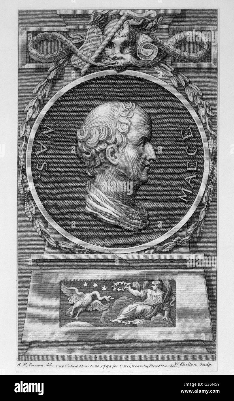 Gaius Cilnius Maecenas, Roman patron of the arts Stock Photo