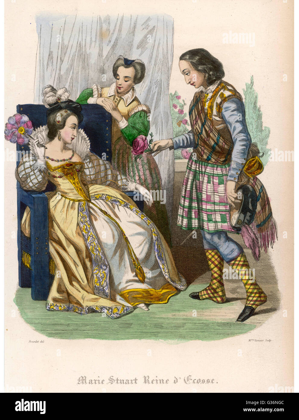 Mary I, Queen of Scots (1542 1587), with Lord Darnley they married