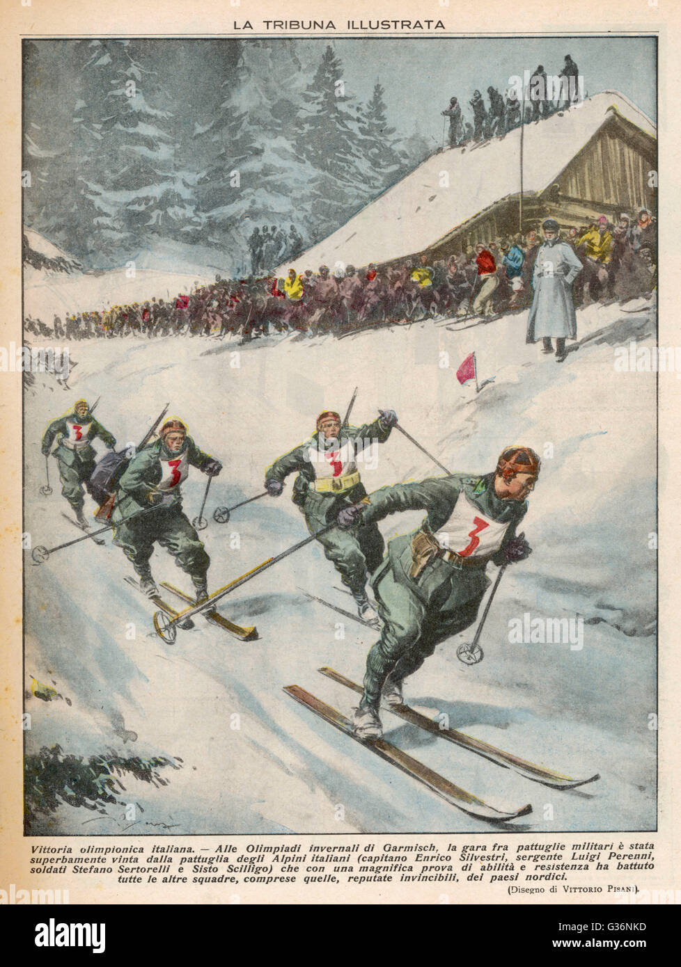 Italian victory in Berlin Winter Olympics Stock Photo