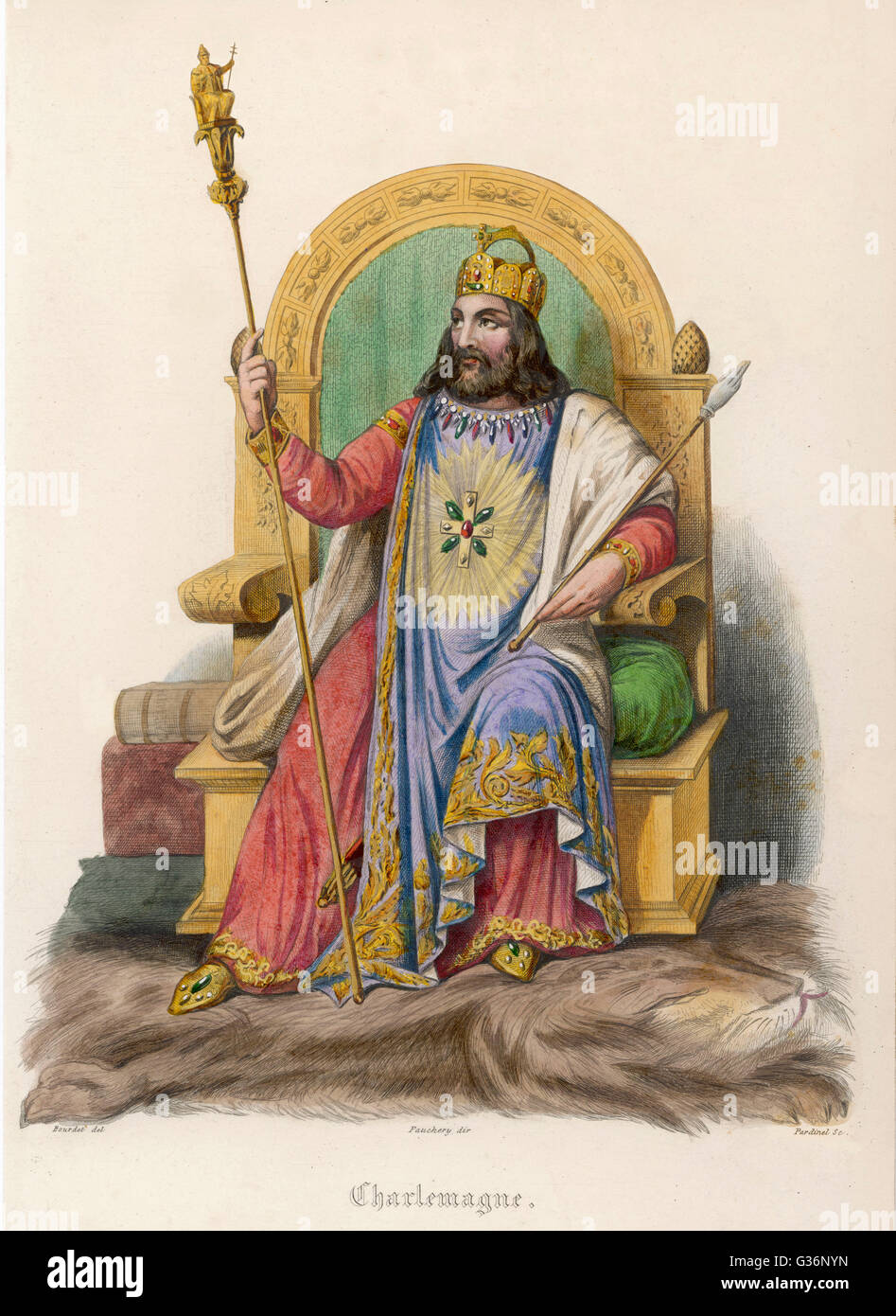 Charlemagne, King and Emperor Stock Photo