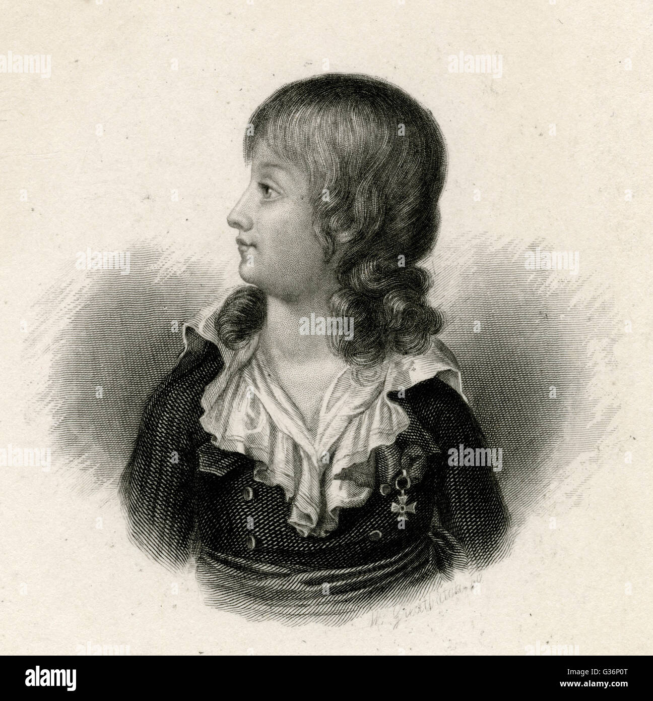Louis XVII, titular King of France, son of Louis XVI Stock Photo