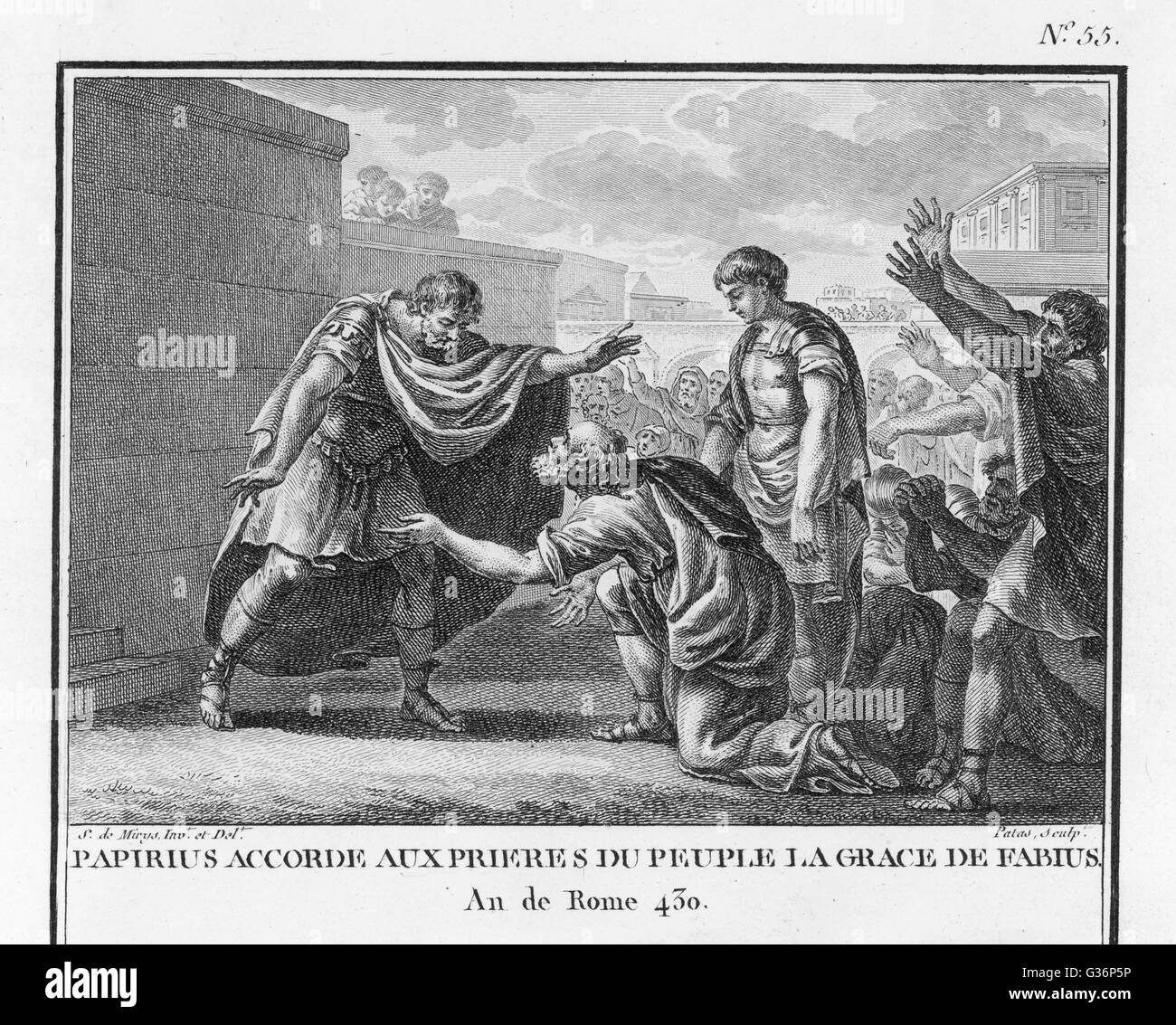 Lucius Papirius Cursor, Roman general and dictator, spares Quintus