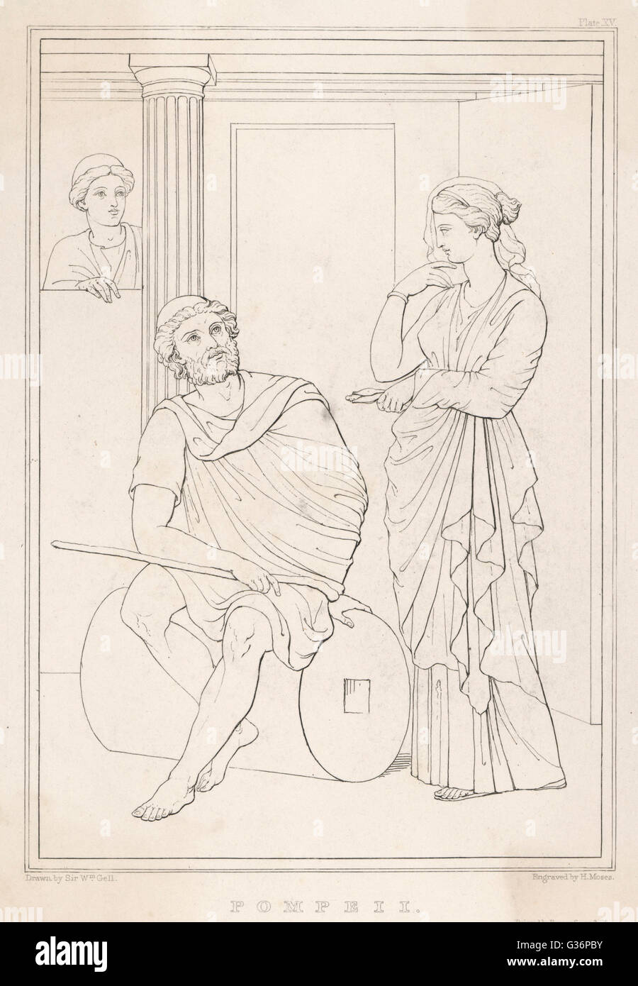 Odysseus returns to his wife, Penelope Stock Photo