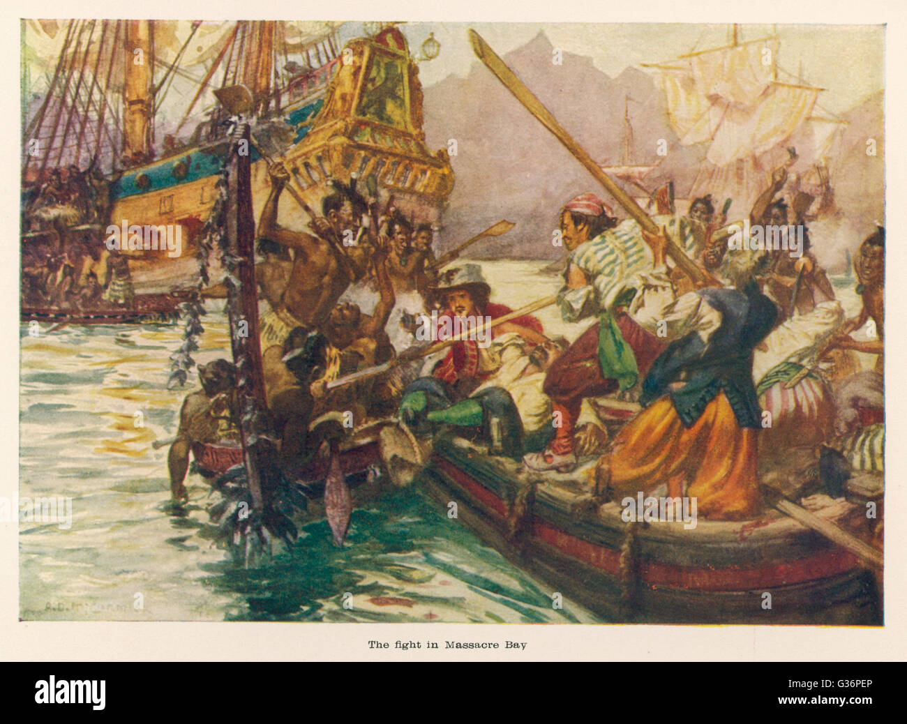 Abel Janszoon Tasman (1603-1659), Dutch seafarer, explorer and merchant, is attacked by native New Zealanders at Massacre Bay (now known as Golden Bay).