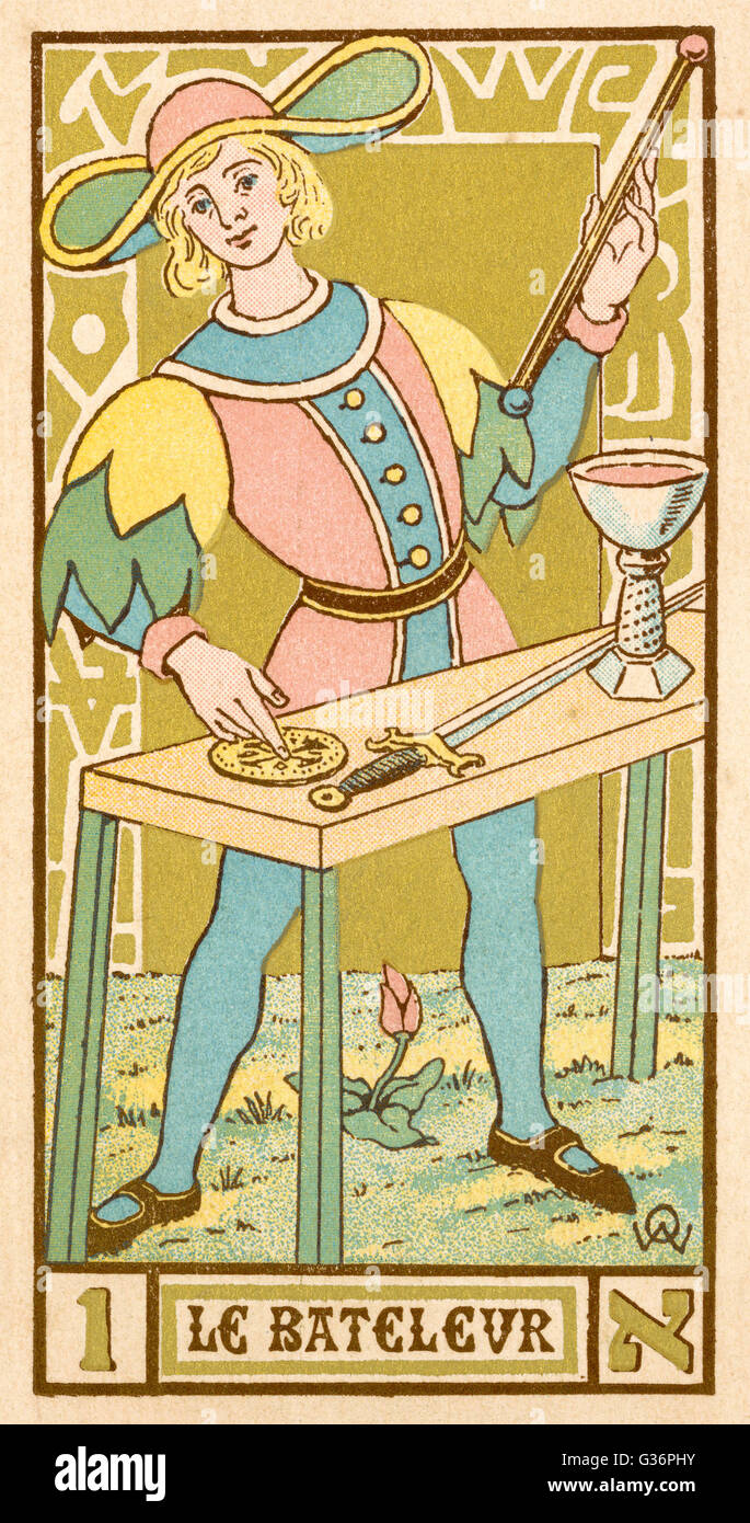 Tarot card 1 -- Le Bateleur (The Juggler) Stock Photo