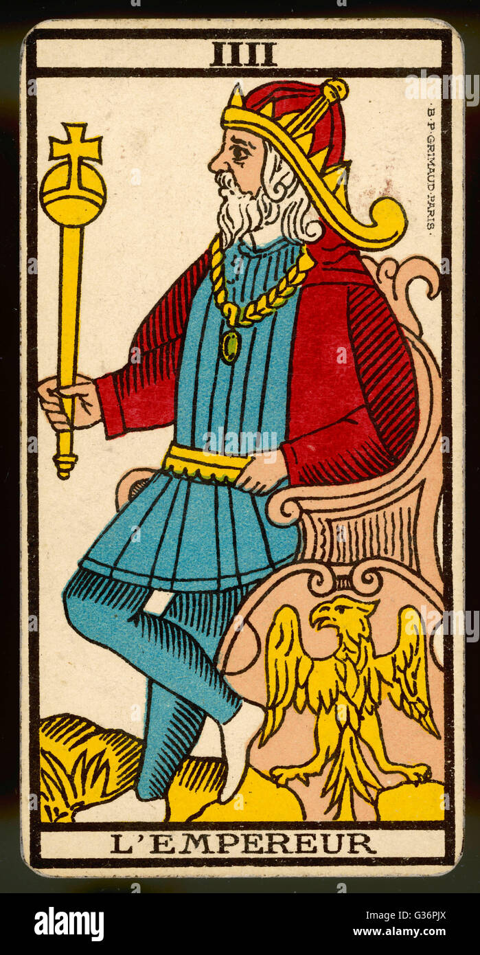 Tarot Card 4 - L'Empereur (The Emperor). Stock Photo