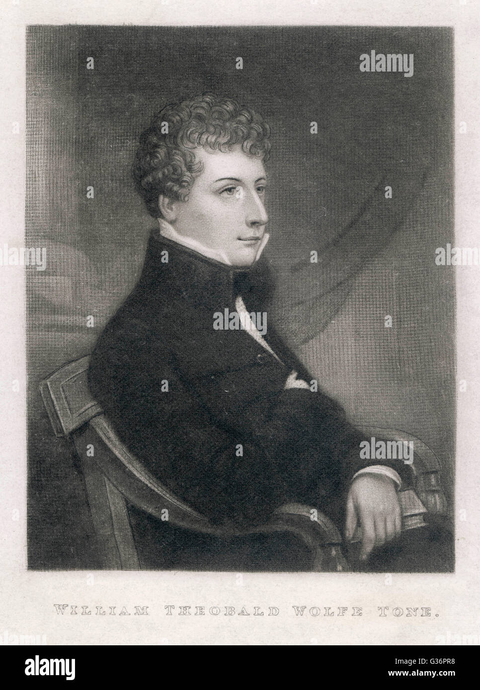 (Theobald) Wolfe Tone, Irish patriot, regarded as the father of Irish republicanism.         Date: 1763 - 1798 Stock Photo