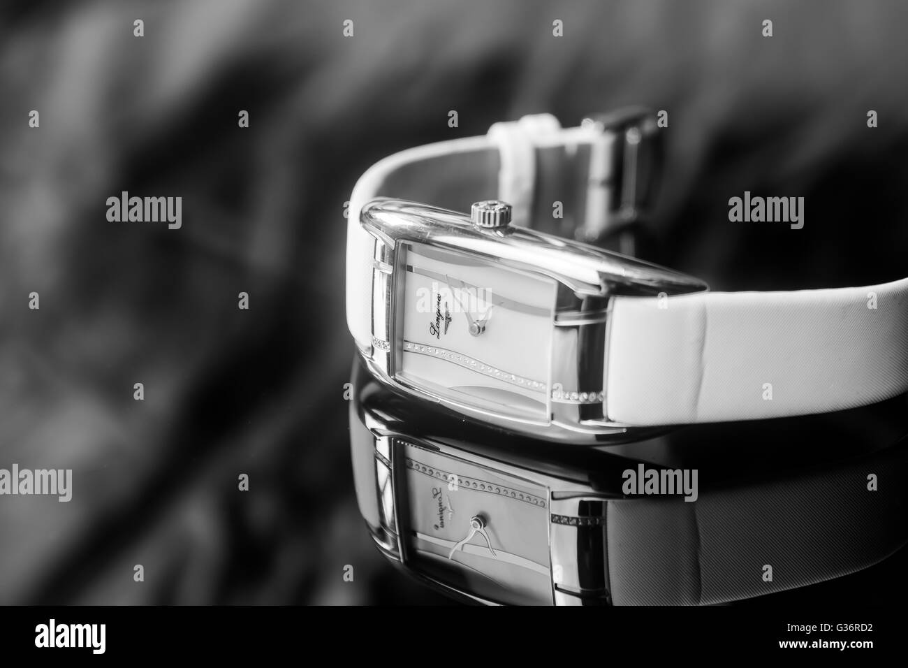 Longines time piece wrist watch ladies watch luxury watch swiss movement suisse suiss Stock Photo