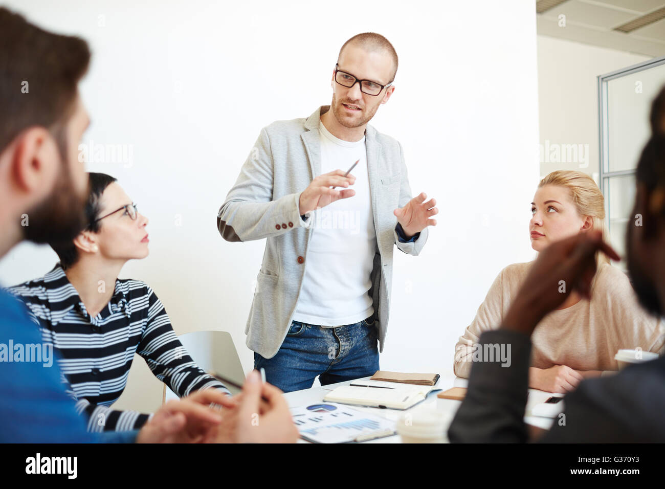 Been Discussing Plans briefing hi-res stock photography and images - Alamy