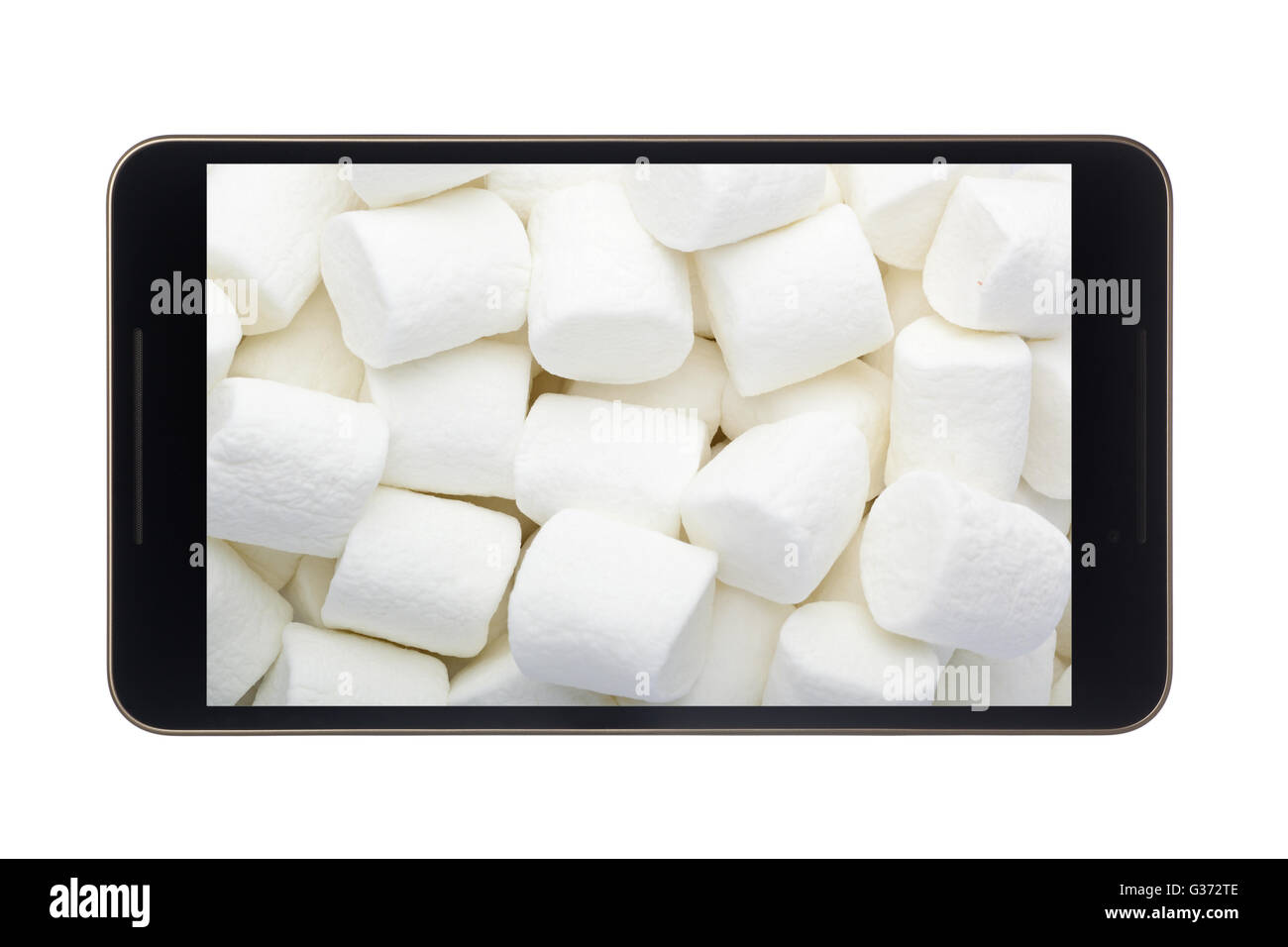 Marshmallow in Android smartphone - Concept for Android Marshmallow operating system Stock Photo