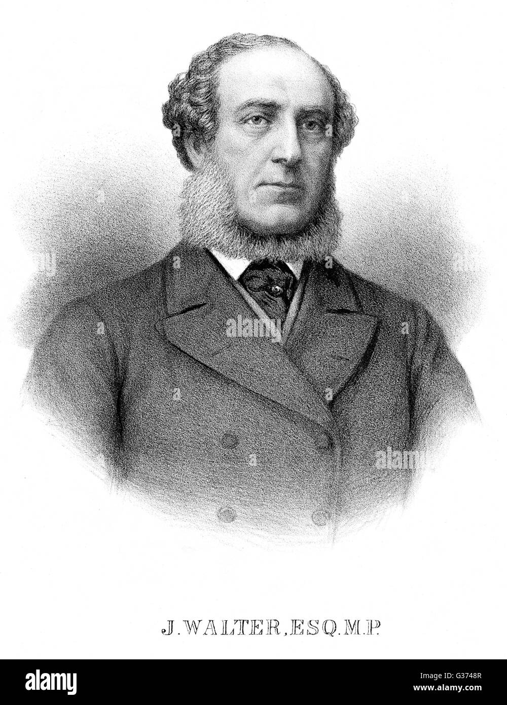 JOHN WALTER (junior) statesman, proprietor of The  Times        Date: 1818 - 1894 Stock Photo