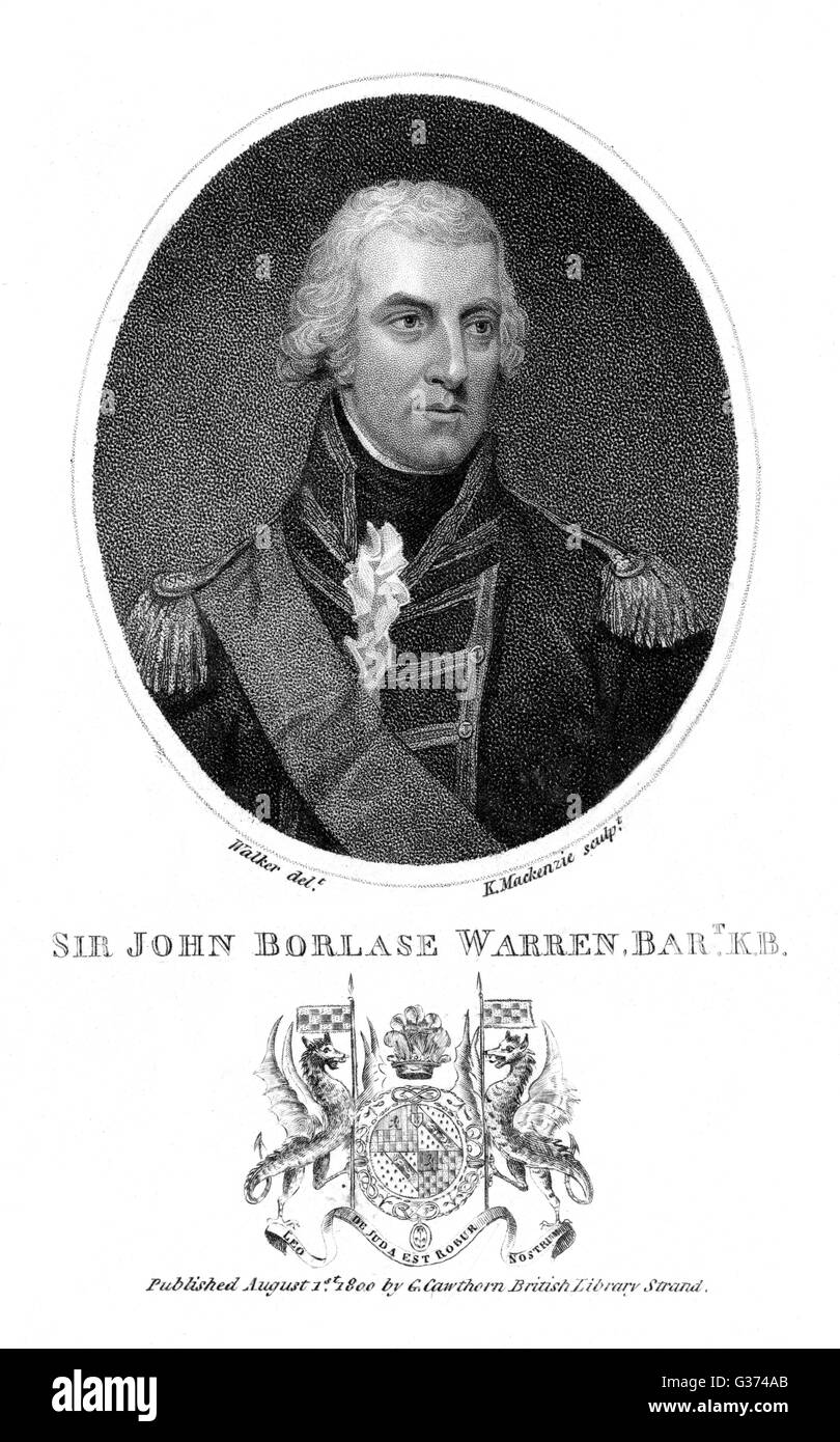 Sir JOHN BORLASE WARREN British naval commander         Date: 1753 - 1822 Stock Photo
