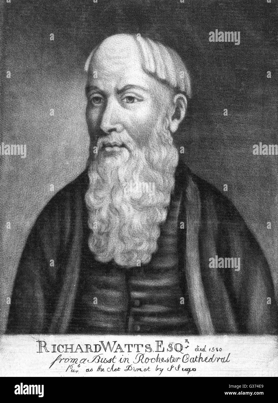 RICHARD WATTS statesman and benefactor         Date: 1529 - 1579 Stock Photo