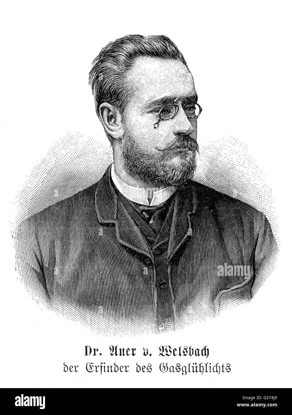 CARL AUER baron von WELSBACH Austrian chemist who discovered two rare