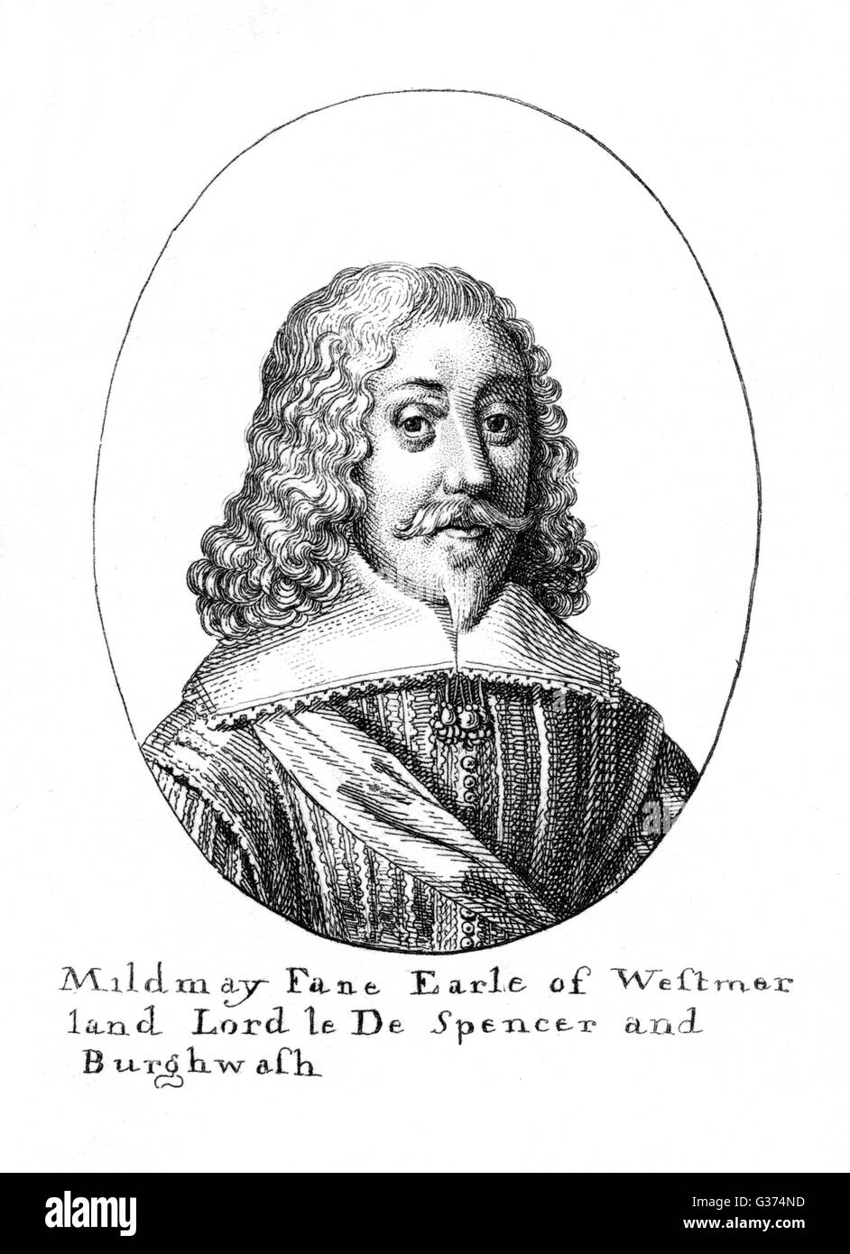 MILDMAY FANE, second earl of WESTMORLAND statesman and writer Date: ? - 1666? Stock Photo