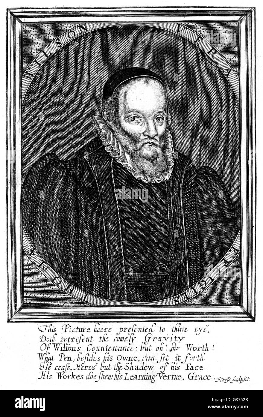 THOMAS WILSON puritan churchman Date: 1563 - 1622 - Stock Image