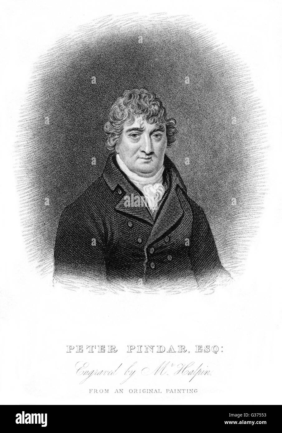 JOHN WOLCOT writer, using the nom-de-plume  'Peter Pindar'.        Date: 1738 - 1819 Stock Photo