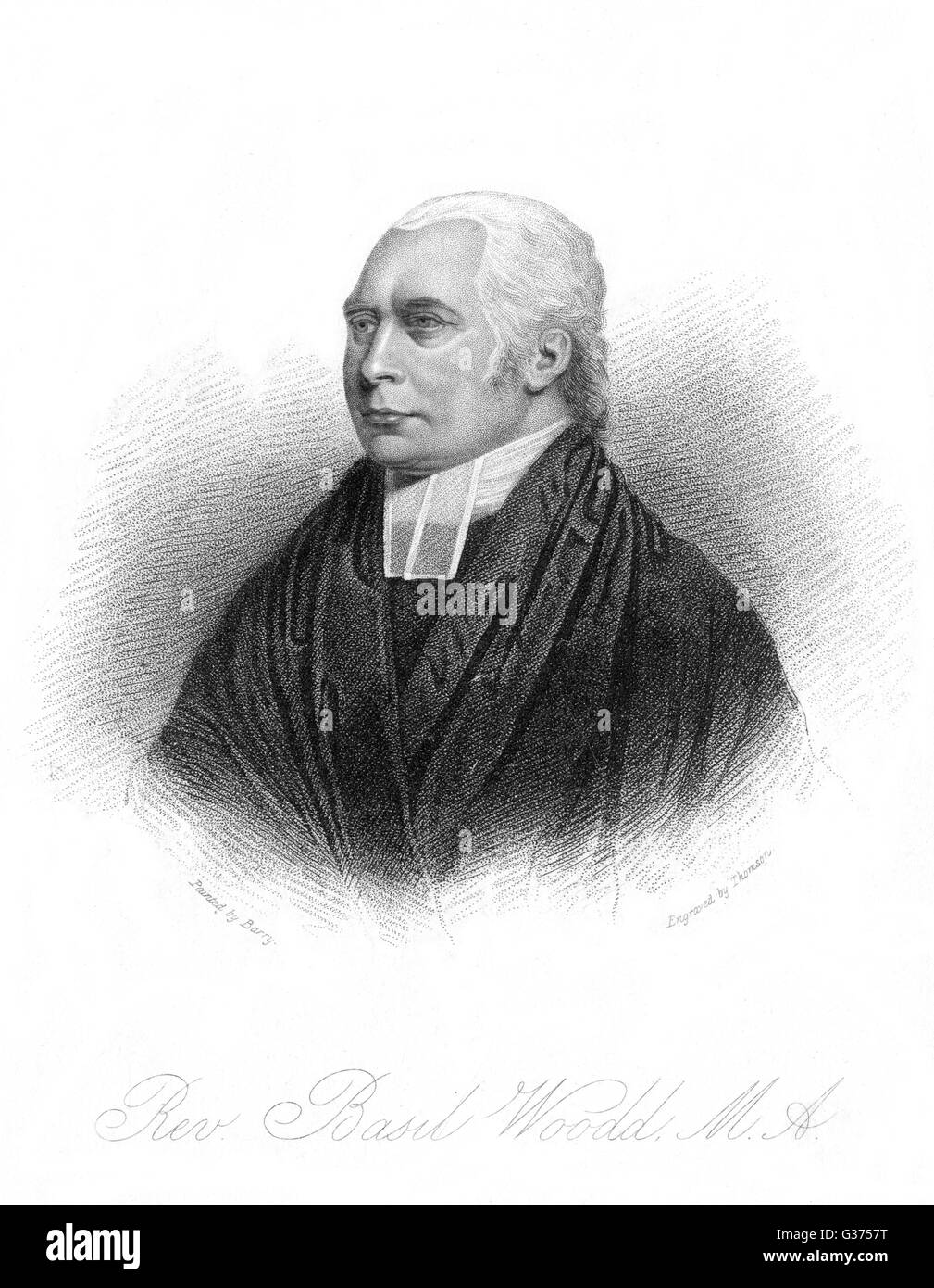 BASIL WOODD churchman and hymn-writer         Date: 1760 - 1831 Stock Photo