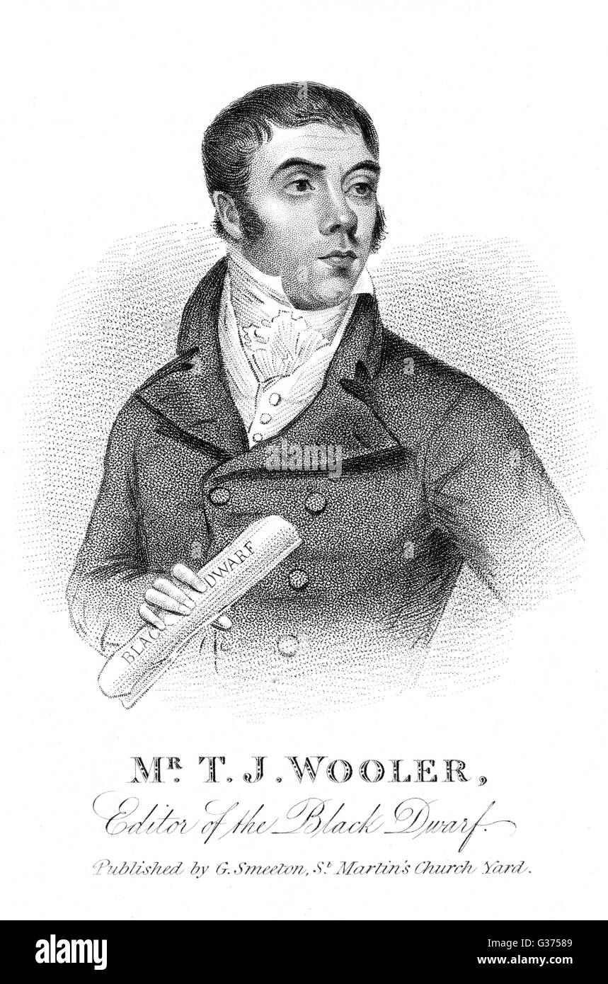 THOMAS JONATHAN WOOLER radical journalist, editor of  'The Red Dwarf'.        Date: 1786 - 1853 Stock Photo
