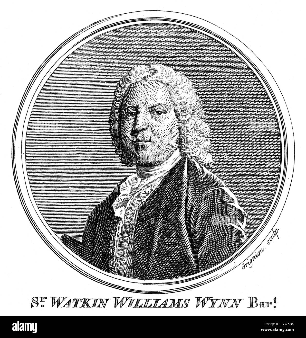 WATKIN WILLIAMS WYNN statesman of Jacobite views         Date: 1692 - 1749 Stock Photo