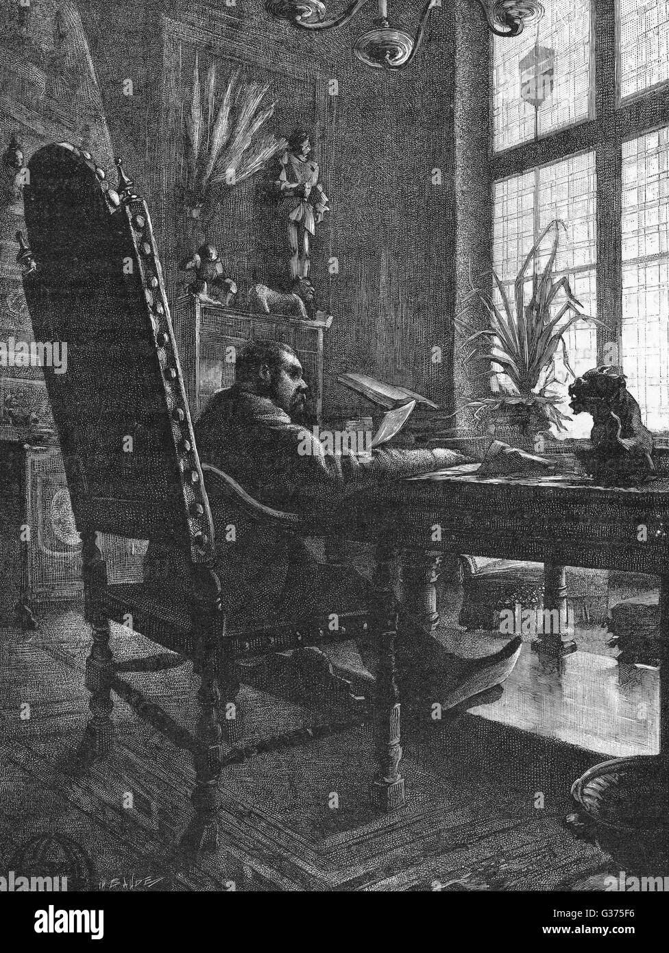 EMILE ZOLA AT WORK Stock Photo Alamy