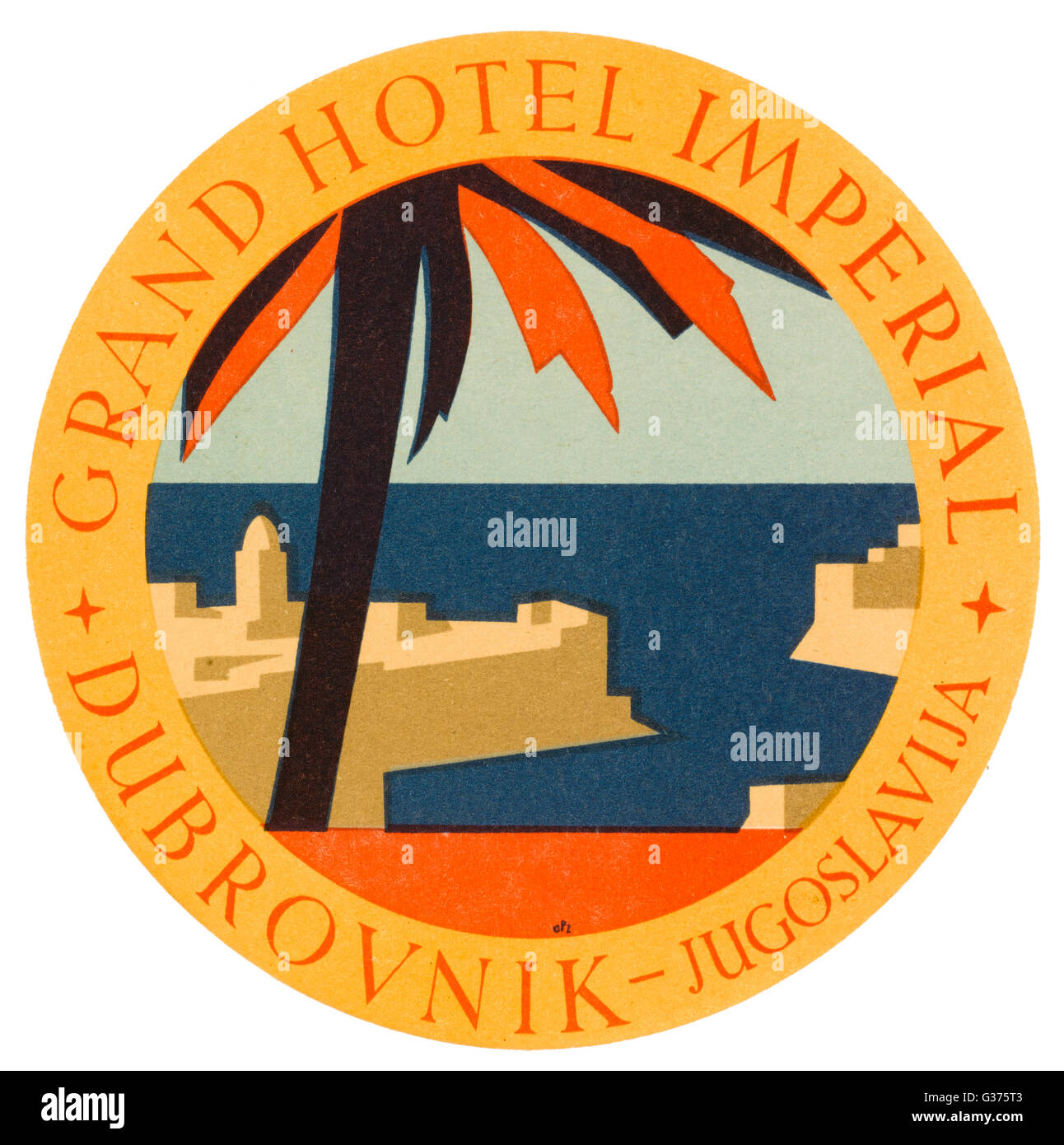 Louis Vuitton Hotel Label Sticker Postcard stickers- GRAND HOTEL VENISE