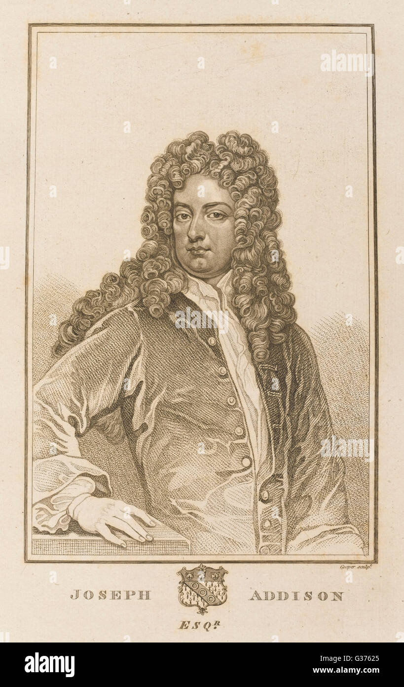 JOSEPH ADDISON writer, editor of The  Spectator        Date: 1672 - 1719 Stock Photo