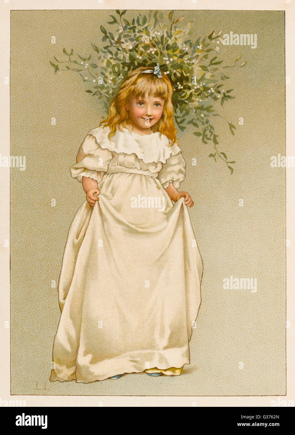 UNDER THE MISTLETOE Stock Photo Alamy