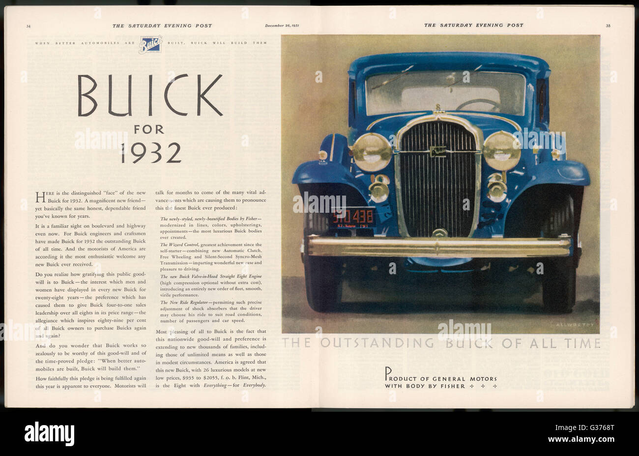 BUICK FOR 1932 Stock Photo