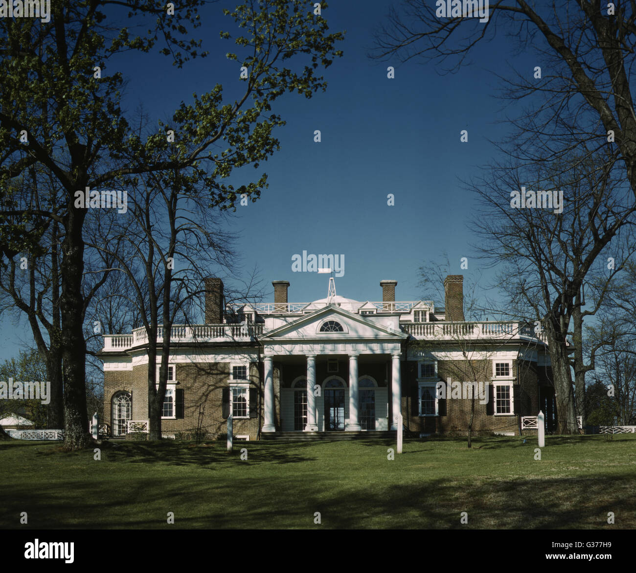 Monticello, home of Thomas Jefferson, Charlottesville, Va Stock Photo