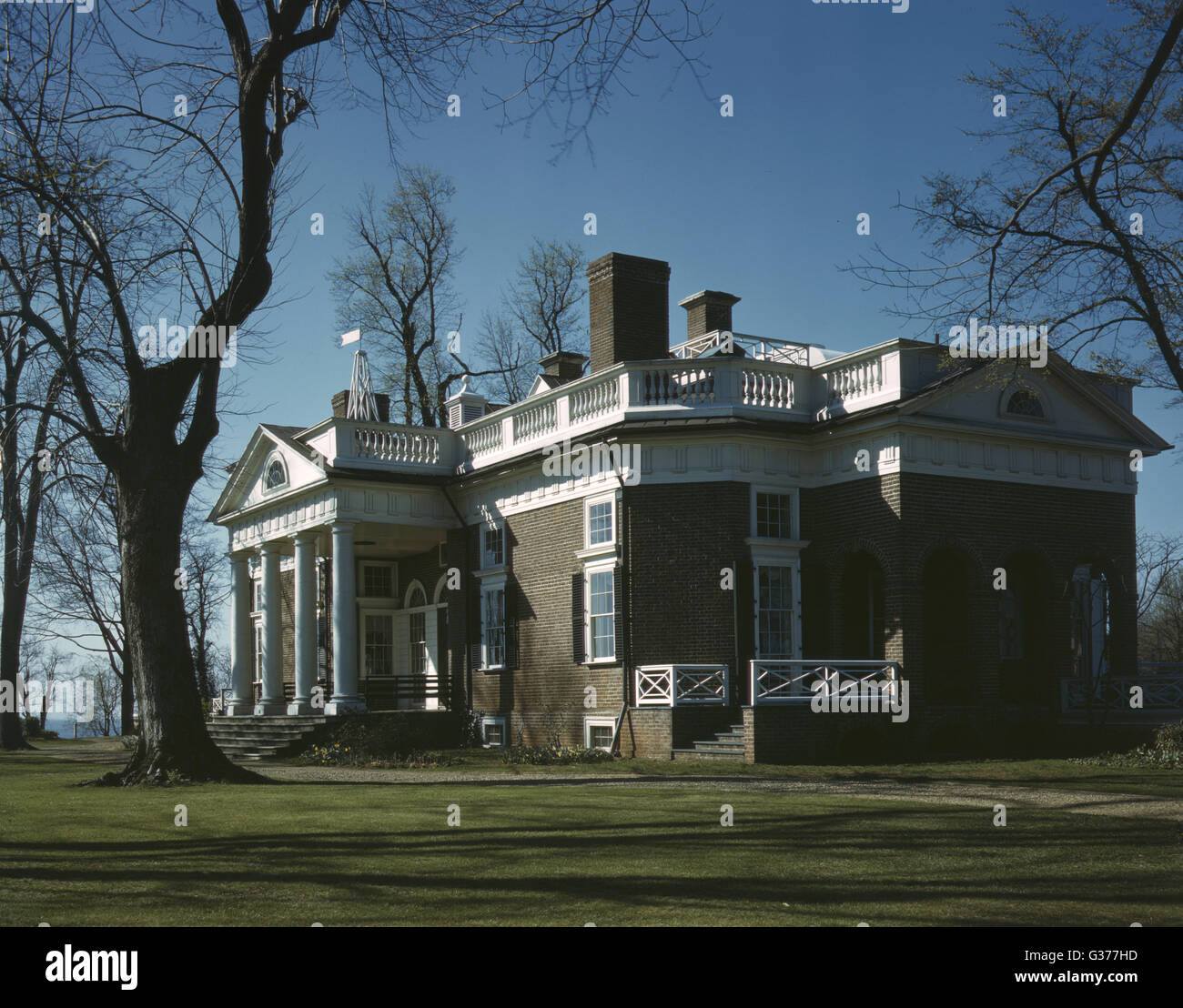 Monticello, home of Thomas Jefferson, Charlottesville, Va Stock Photo